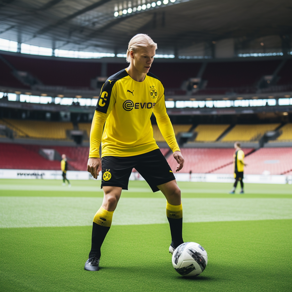 bill9603180481_Erling_Haaland_playing_football_in_arena_91f32622-a92f-4dd4-94a9-504e1b686efc.png
